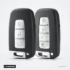 Coque de clé intelligente 3/4 boutons pour Kia Sportage, Sorento, Rio - deux coques côte à côte, faces opposées
