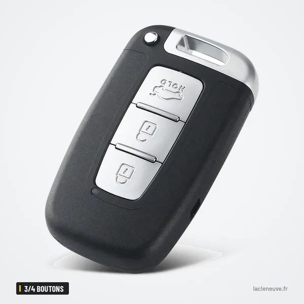 Coque de clé intelligente 3/4 boutons pour Kia Sportage, Sorento, Rio - clé pliante, lame semi-déployée