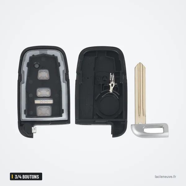 Coque de clé intelligente 3/4 boutons pour Kia Sportage, Sorento, Rio - coque ouverte avec circuit, pile et lame