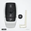 Coque de clé intelligente 3 boutons pour Mercedes Classe A, C, E, S, G - avec lame de secours posée à côté