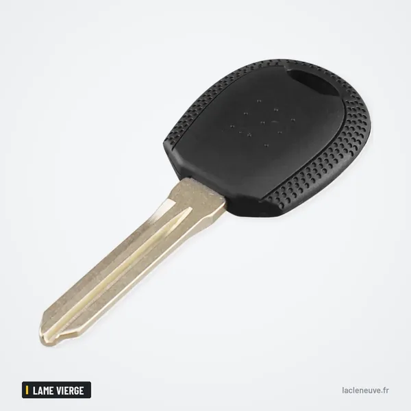 Coque de clé pour Kia Rio, Cerato, Sportage, Hyundai i30, lame vierge - lame dorée dépliée, tête lisse