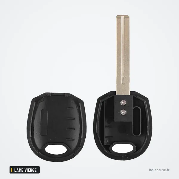 Coque de clé pour Kia Rio, Cerato, Sportage, Hyundai i30, lame vierge - tête de clé ouverte en deux parties, lame visible