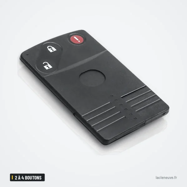 Coque de clé à lame 2 à 4 boutons pour Mazda 5, 6, CX-7, MX-5, MAZ24 - vue de dos avec boutons en relief