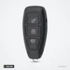 Coque de clé à lame 3 boutons pour Ford Focus, Fiesta, Kuga, Mondeo - vue de face, boutons visibles