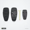Coque de clé à lame 3 boutons pour Ford Focus, Fiesta, Kuga, Mondeo - coque démontée en plusieurs éléments