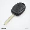 Coque de clé à lame 3 boutons pour Ford Mondeo, Focus, Fiesta, HU101/FO21 - vue de face, tête ovale à boutons