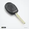 Coque de clé à lame 3 boutons pour Ford Mondeo, Focus, Fiesta, HU101/FO21 - vue de profil, lame en diagonale