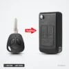 Coque de clé à lame 3 boutons pour Lada Priora, Niva, Samara, lame vierge - comparaison avant et après transformation