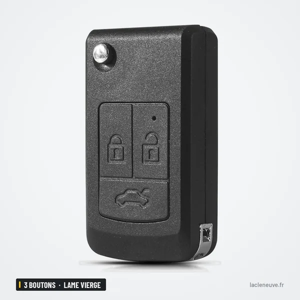 Coque de clé à lame 3 boutons pour Lada Priora, Niva, Samara, lame vierge - dos de la coque
