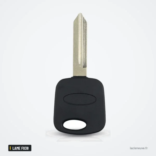 Coque de clé à lame pour Ford Escape, Focus, Thunderbird, lame FO38 - lame verticale, vue de face rapprochée