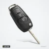 Coque de clé à lame pour Ford Focus, Fiesta, Mondeo, Kuga, lame HU101 - vue de face inclinée, boutons visibles