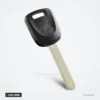Coque de clé à lame pour Honda CR-V, XR-V, Accord, Civic, lame HON66 sans puce - vue de dessus, lame inclinée