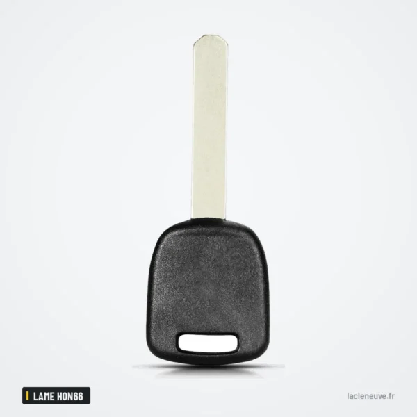 Coque de clé à lame pour Honda CR-V, XR-V, Accord, Civic, lame HON66 sans puce - vue de face, tête droite