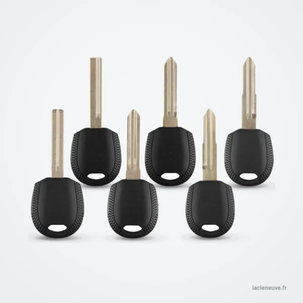 Coque de clé à lame pour Kia Rio, Picanto, Sportage, Sorento, sans puce - plusieurs lames alignées, têtes noires
