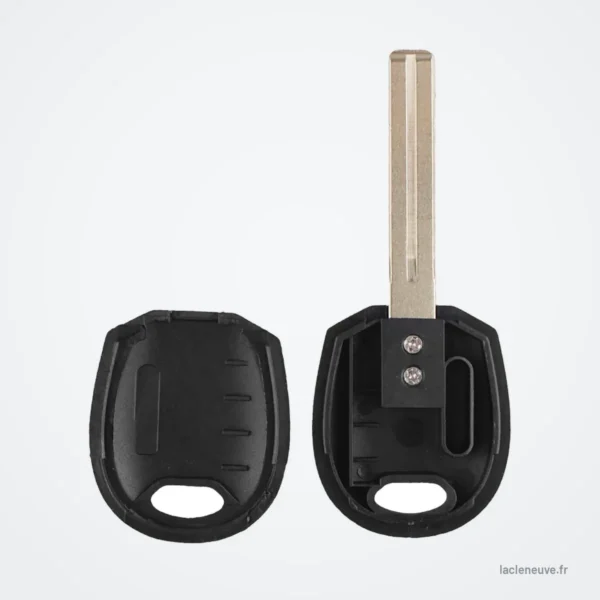 Coque de clé à lame pour Kia Rio, Picanto, Sportage, Sorento, sans puce - deux boîtiers ouverts côte à côte