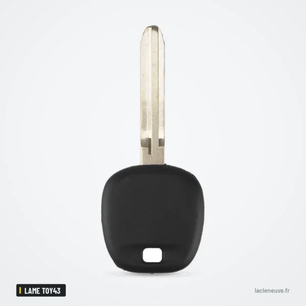Coque de clé à lame pour Toyota RAV4, Prado, Camry, lame TOY43/47/40 - clé vue de face, lame fine à bout pointu