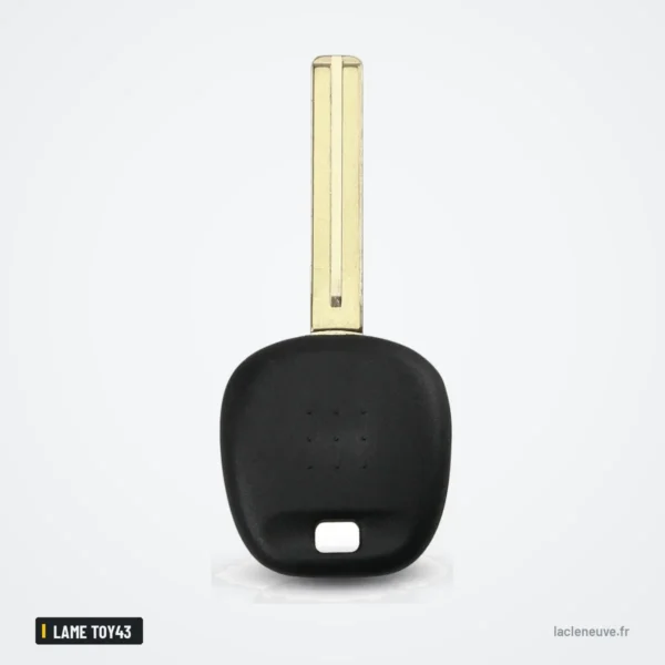 Coque de clé à lame pour Toyota RAV4, Prado, Camry, lame TOY43/47/40 - clé vue de face, lame longue et droite