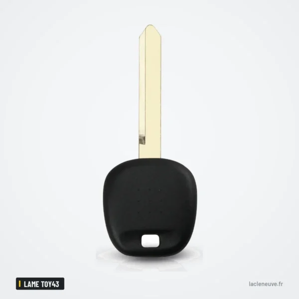 Coque de clé à lame pour Toyota RAV4, Prado, Camry, lame TOY43/47/40 - clé vue de face, lame à bout plat