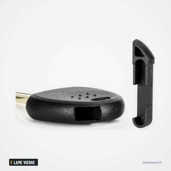 Coque de clé avec lame vierge pour Hyundai Accent, Sonata, Elantra, Tucson - vue rapprochée de la coque et de la lame