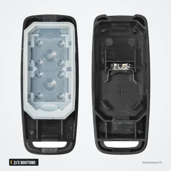 Coque de clé moto 2/3 boutons pour Honda PCX 150, X-ADV, Forza, SH125/300 - coque ouverte, compartiment pile visible