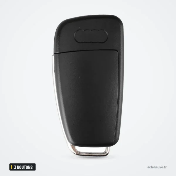 Coque de clé pliable 3 boutons pour Audi A3, A4, A6, Q7, TT - dos de la coque, sans bouton