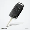 Coque de clé pliante 1 à 4 boutons pour Mercedes-Benz Classe C, E, S, ML - lame dépliée, vue de profil