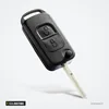 Coque de clé pliante 1 à 4 boutons pour Mercedes-Benz Classe C, E, S, ML - clé dépliée vue de dessus