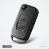 Coque de clé pliante 1 à 4 boutons pour Mercedes-Benz W124, W168, W203 - coque fermée, vue de face