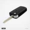 Coque de clé pliante 1 bouton pour Hyundai Getz, Accent, Kia Rio, Picanto - clé pliante fermée, vue de profil, lame visible
