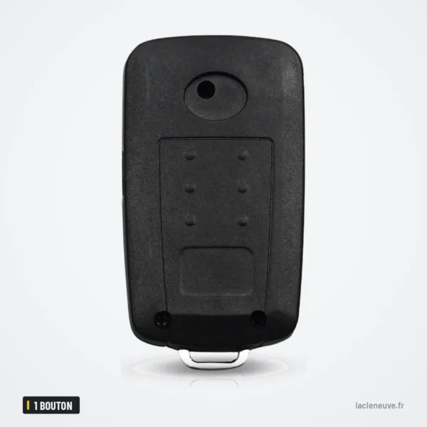 Coque de clé pliante 1 bouton pour Hyundai Getz, Accent, Kia Rio, Picanto - dos de la coque, un seul bouton visible