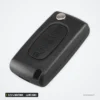 Coque de clé pliante 2/3/4 boutons pour Fiat Scudo, Lancia Phedra, lame HU83 - coque fermée, vue de face