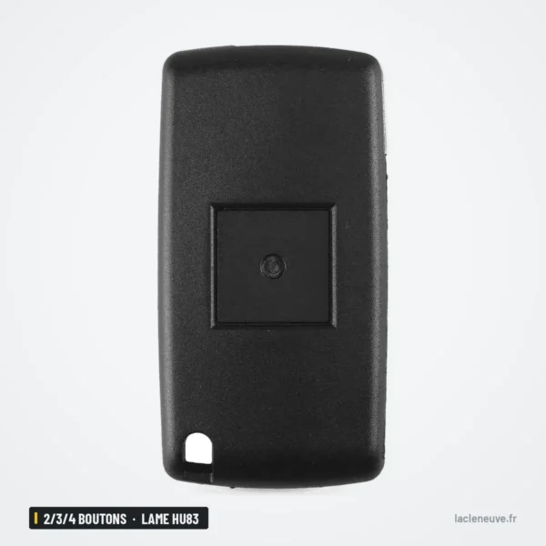Coque de clé pliante 2/3/4 boutons pour Fiat Scudo, Lancia Phedra, lame HU83 - dos de la coque