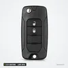 Coque de clé pliante 2/3/4 boutons pour Jeep Wrangler, Renegade, lame SIP22 - coque à deux boutons, vue de face