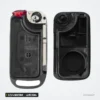 Coque de clé pliante 2/3/4 boutons pour Mercedes Classe A, C, E, ML, lame HU64 - coque démontée, mécanisme et lame visibles