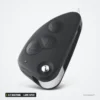 Coque de clé pliante 2/3 boutons pour Alfa Romeo 147, 156, 166, lame SIP22 - vue de face, trois boutons
