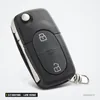 Coque de clé pliante 2/3 boutons pour Audi A3, A4, A6, A8, lame vierge - clé pliante dépliée, deux boutons