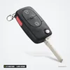Coque de clé pliante 2/3 boutons pour Audi A3, A4, A6, A8, lame vierge - clé avec anneau et lame déployée