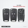 Coque de clé pliante 2/3 boutons pour Chevrolet, Buick, lame HU100 - deux versions côte à côte avec mécanisme éclaté