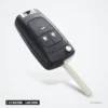 Coque de clé pliante 2/3 boutons pour Chevrolet, Buick, lame HU100 - vue de profil, trois boutons