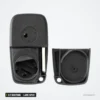 Coque de clé pliante 2/3 boutons pour Fiat 500, Punto, Ducato, lame SIP22 - vue de l'intérieur de la coque, démontée