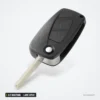 Coque de clé pliante 2/3 boutons pour Fiat 500, Punto, Ducato, lame SIP22 - lame dépliée, vue de profil