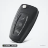 Coque de clé pliante 2/3 boutons pour Ford Focus, Fiesta, lame HU101 ou FO21 - lame dépliée, vue de face