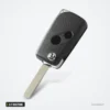 Coque de clé pliante 2/3 boutons pour Honda Accord, Civic, CR-V, Pilot - coque pliante repliée, deux boutons, vue de face