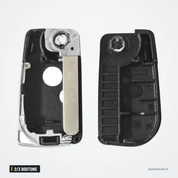 Coque de clé pliante 2/3 boutons pour Honda Accord, Civic, CR-V, Pilot - coque pliante ouverte, mécanisme visible