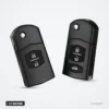 Coque de clé pliante 2/3 boutons pour Mazda 2, 3, 6, MX-5 - deux clés pliantes côte à côte
