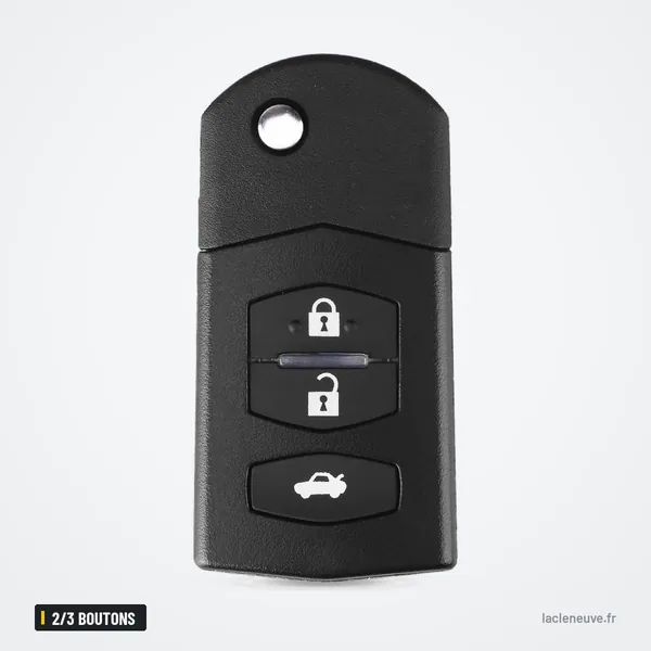 Coque de clé pliante 2/3 boutons pour Mazda 2, 3, 6, MX-5 - clé pliée avec trois boutons