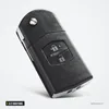 Coque de clé pliante 2/3 boutons pour Mazda 3, 6, MX-5, CX-5 - vue de profil, lame dépliée