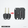 Coque de clé pliante 2/3 boutons pour Mitsubishi Lancer, Outlander, lame MIT11 - comparaison avant et après transformation
