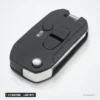 Coque de clé pliante 2/3 boutons pour Mitsubishi Lancer, Outlander, lame MIT11 - vue de profil, lame repliée