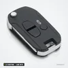 Coque de clé pliante 2/3 boutons pour Mitsubishi Lancer, Outlander, lame MIT11 - vue de trois quarts, boutons visibles